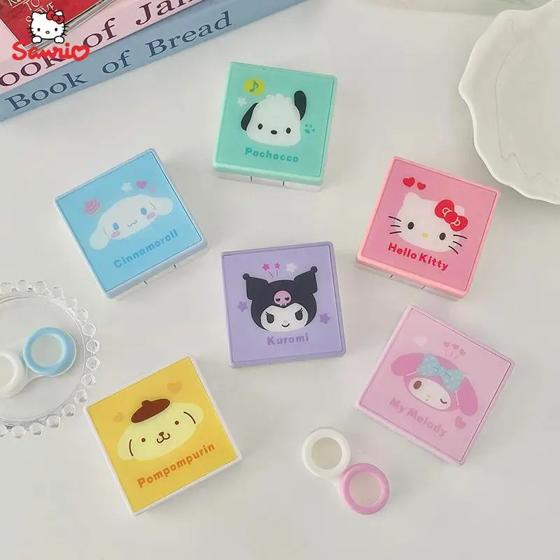 

Sanrio Containers for Contact Lenses Hello Kitty My Melody Cinnamoroll Cartoon Kawaii Cute Care Spectacle Case Holiday Gift