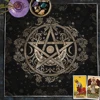 Tablecloth Pentagram Tarot tablecloth, Tarot linen, Tarot mats tapestries, pendulum prophecy altar cloth, Tarot symbol board gam 6