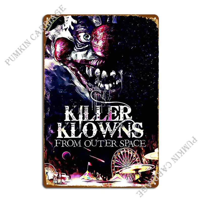 

Металлический плакат с забавным клубным гаражом Killer Klowns