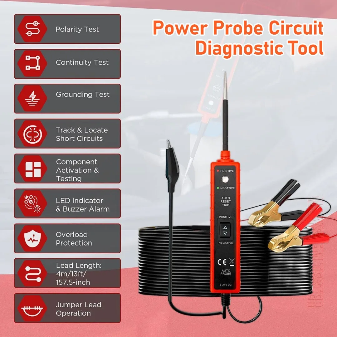 Testeur Circuit électrique Stylo Test Circuit Camion Voiture, Testeur  Circuit Automobile, Testeur Circuit LED Numérique 3-70 V DC, Stylo De Sonde  Tension Voiture, Testeur Lumière Robuste Avec Voltmètr : :  Bricolage