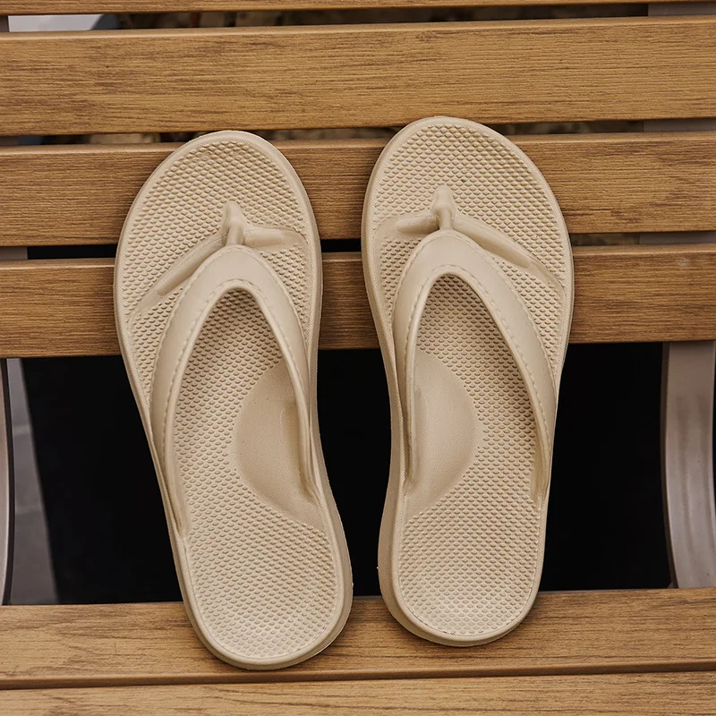Men Fashion Flip Flops Anti-slip Soft Sole Summer Sandls Wear-resistant Breathable Beach Comfort Couple Leisure Slippers - 3