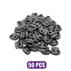 Durable Plastic Cord Lock Toggle Clip for Drawstring and Lanyard Accessories (50pcs)