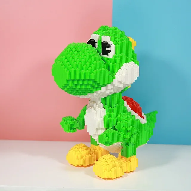 Super Mario Series Yaoxi Dinosaur Small Particle Bricks Children's Assembled Building Blocks Toy Boy Bi 3