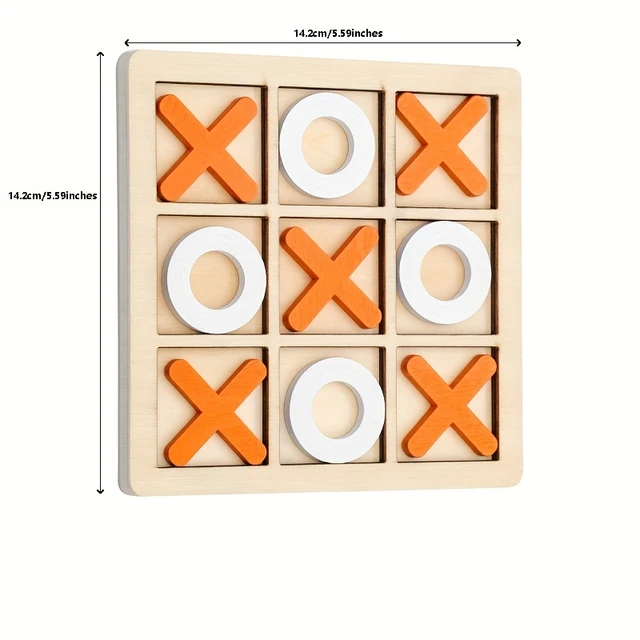 Extreme Tic Tac Toe game wood wooden 3x3 4x4 5x5 26 pieces Tik Tak Dough