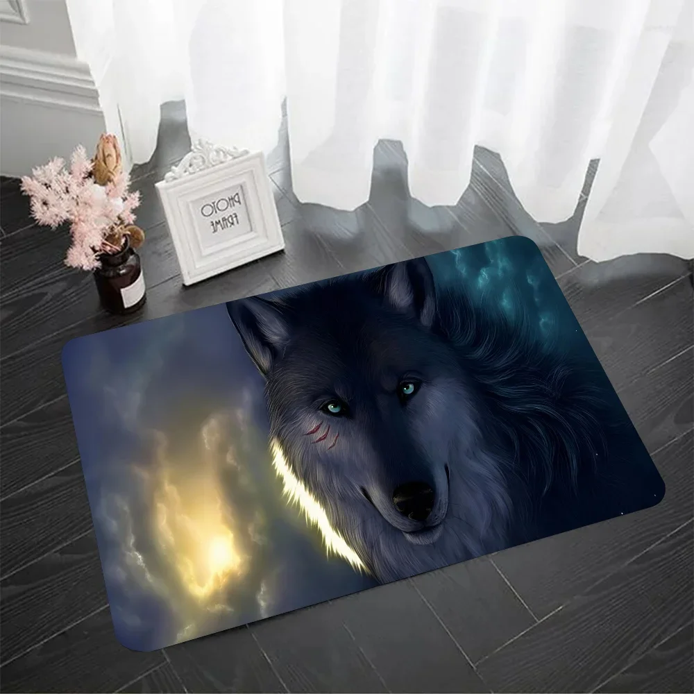 1PC Wolf Floor Mats Door Mats Household Carpets Foot Mats Kitchen And Bathroom Absorbent Non-slip Mats Home Decoration Carpets 6