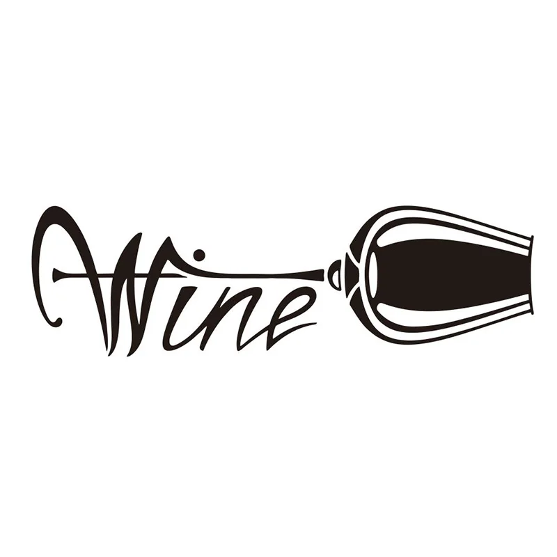 25 Styles Glass Of Wine Vinyl Wall Stickers Art Decal Home Kitchen Decor Bar Wall Sticker Gift Removable