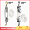 270°Rotatable Rope Pulley Block Hook Handheld Crane Pulley Hoist Manual Lifting Device for Lifting Air Conditioner Installations 3