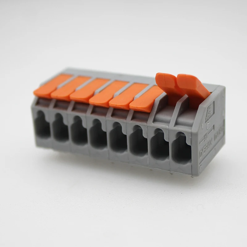 Wire Connectors 25Pcs/50PCS PCB terminal block DA806R 2604 2.5mm&sup2; spacing 5.0 mm pitch gray 2604-1102 3 4 5 6