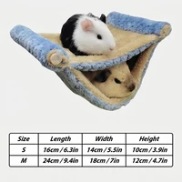 Hamac pour animaux de compagnie, lit chaud en peluche Double épaisseur pour maison de Hamster, nid, sac de couchage, lits d'arbre suspendus, nid de Hamster pour animaux de compagnie 2