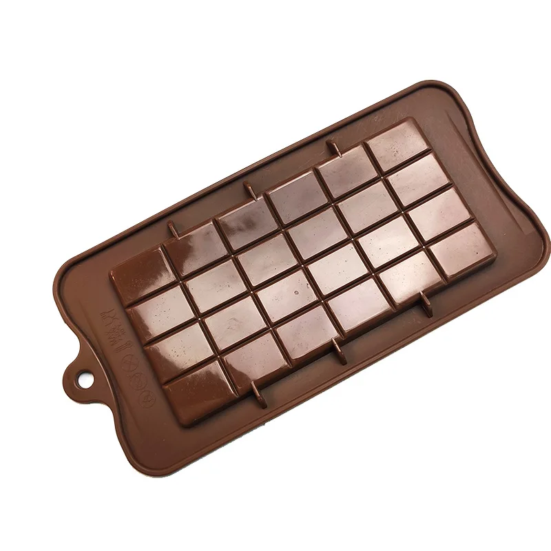 Sugar Bake Mould 24 Grid Square Chocolate Mold Bar Block Ice Silicone Cake  Candy 