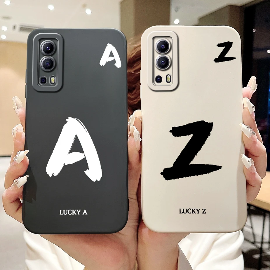 Cute Lucky Letters Soft TPU Phone Case - Fun Design Bumper Cover