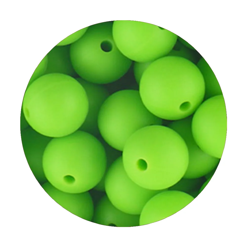 Silicone Round Focal Beads Set - DIY Jewelry Crafting Kit (50 pcs)