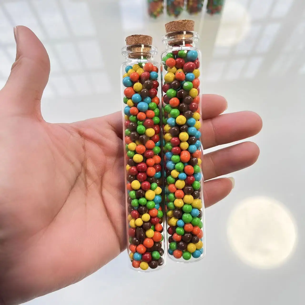 Small Glass Test tube 48 pcs/lot 11*22*120mm 35ml Glass Bottles With Cork Crafts Tiny stash Jars wishing Glass Jar Bottle 5