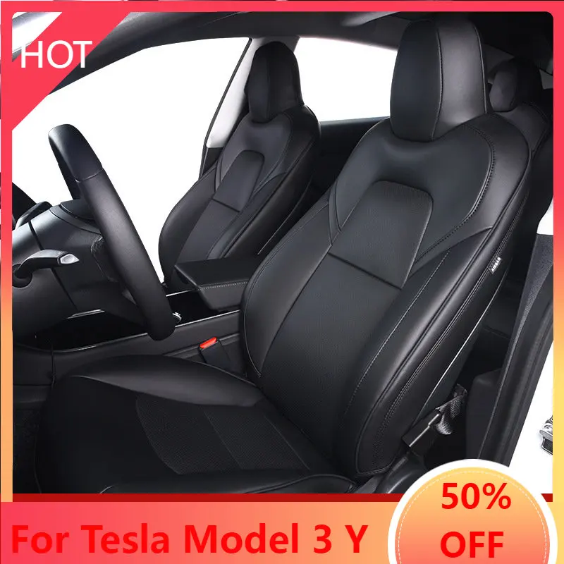 Ensemble complet de housses de siège de voiture, blanc, accessoires  d'intérieur Auto, Service de personnalisation pour Tesla Model 3/Y -  AliExpress