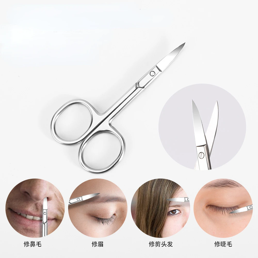 Men's Stainless Steel Eyebrow Trimming Clip 5-piece Set Beginner Eyebrow Trimming Knife Scissors Eyelash Comb Set Makeup Tool