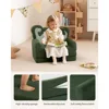Kids Couch, 2-in-1 Soft Toddler Couch Fold Out, Toddler Chair Comfy, Convertible Sofa to Lounger with Cute Dinosaur Designs 5