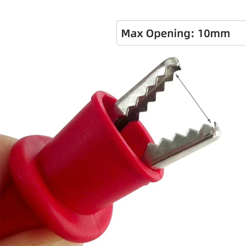 Multimeter Test Probes 2/4pcs For 2mm Electrical Connect Push On Clip Insulated Crocodile Clamp Automobile Circuit Detection
