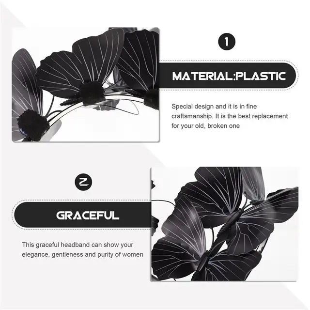 Butterfly Headband Party Hair Hoop Halloween Headband Costume Headpiece For Kids Party 5
