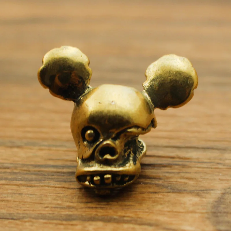 New Brass Kaola Skull Metal Figurine Woven Ombrello Corda Ciondolo Vintage Fai Da Te Figurine Decorative Accessori Miniature