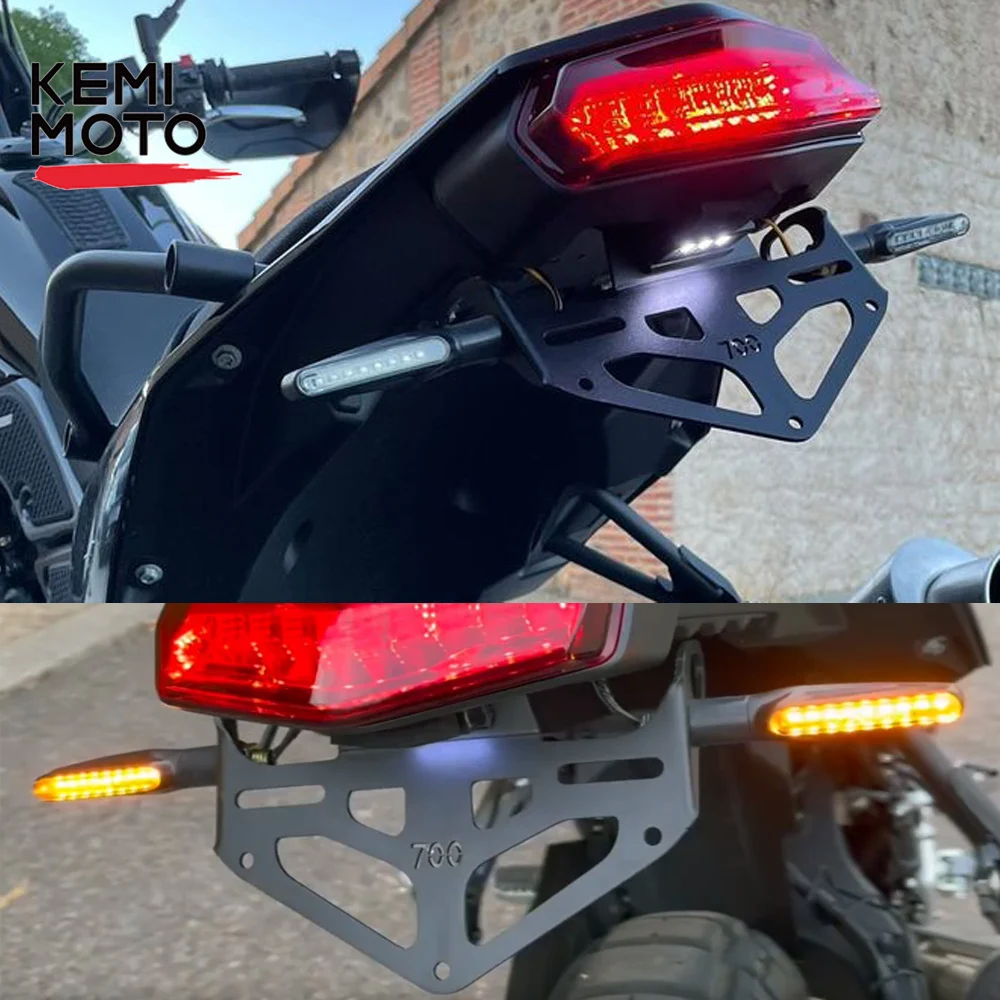 Für Yamaha Tenere 700 2019 2020-2025 Motorrad Kennzeichenhalterung Heckaufhängung Kotflügel-Eliminator CNC Aluminium Neu – Detail 1