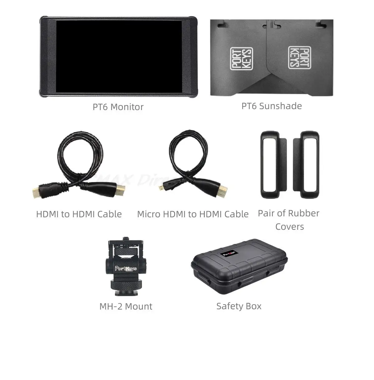 Portkeys PT6 5.2 inch Camera Field Mointor 3D LUT 4K-HDMI Display Real Time Monitoring Stretch Legs Effects for Live Streaming