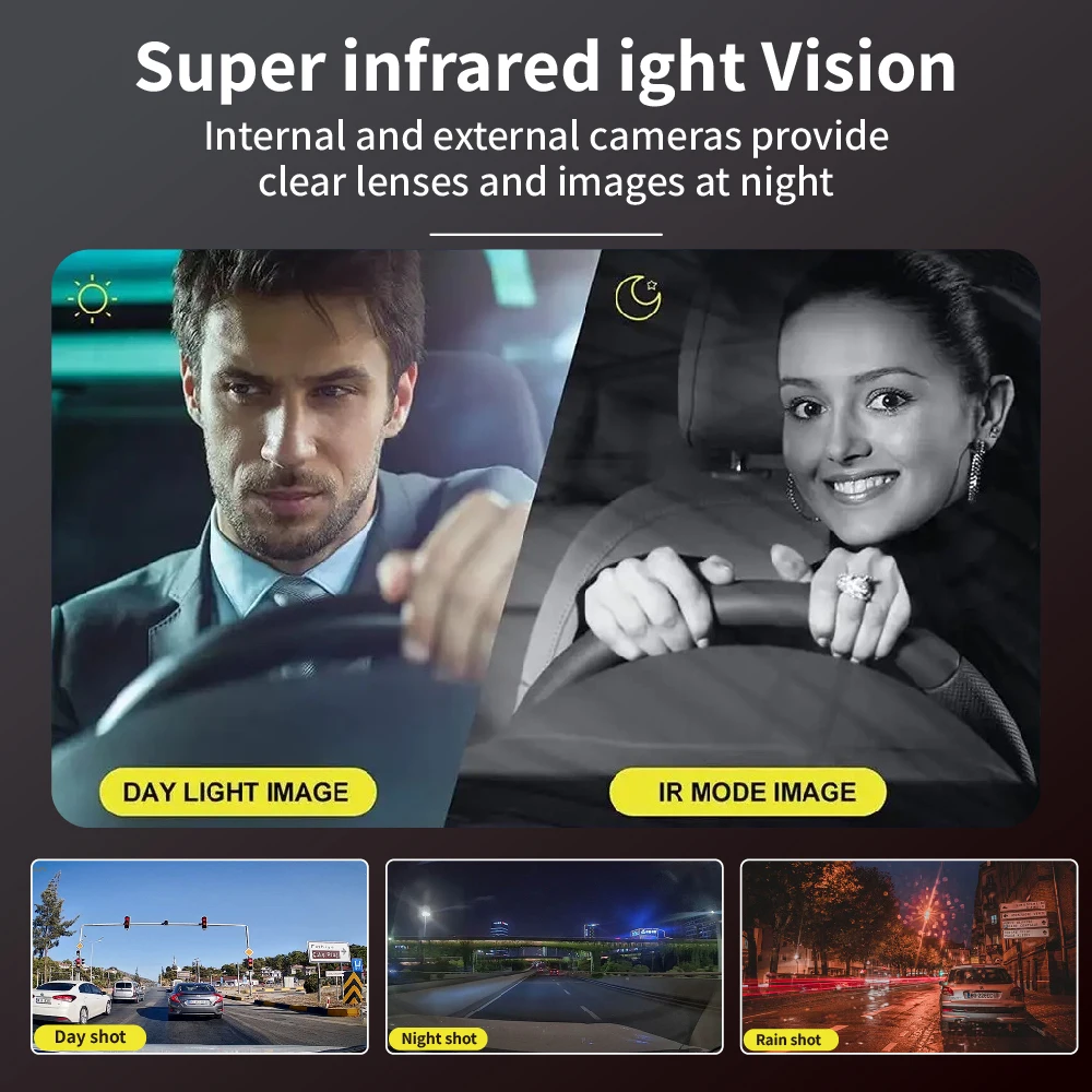 3 채널 자동차 DVR HD 1080P 3 렌즈 차량 대시 캠3 웨이 카메라 DVR 레코더 비디오 등록자 Dashcam 캠코더