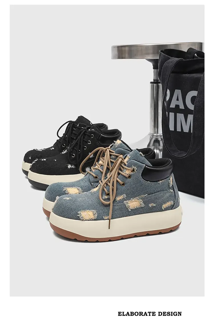 seasonal niche Q-version big head casual leather shoes, sports men's shoes, fashionable men's shoes