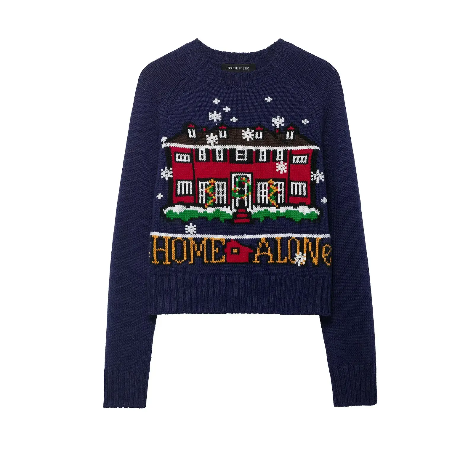 Autumn Winter Chic Knitted Pullover Women Elegant Jacquard Sweater Casual Long Sleeve Female Casual Knitwear Top ﻿ ﻿