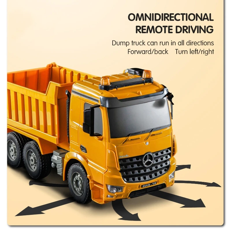Double Eagle E525-003 Benz Authorized Remote Control Truck Dumper Transporter Simulation Engineering Vehicle Children Gifts 3
