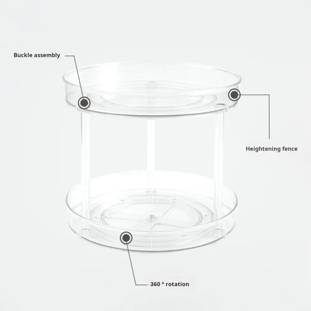 Durable Rotating Shelf 360&deg; Rotating Storage Tray Organizer Kitchen Bathroom Cabinets Pantry Refrigerator