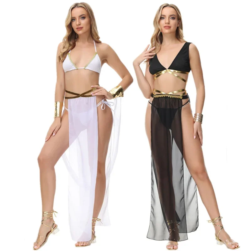 

Halloween Party Ancient Egypt Cleopatra Cosplay Costumes Outfit Sexy Women Egyptian Princess Pharaoh Costume Fancy Dress