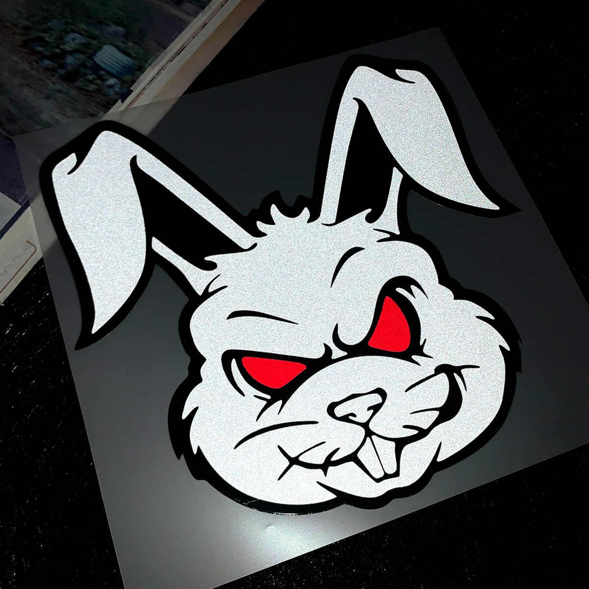 Evil Rabbit Motorcycle Stickers Moto Windshield Fuel Tank Body