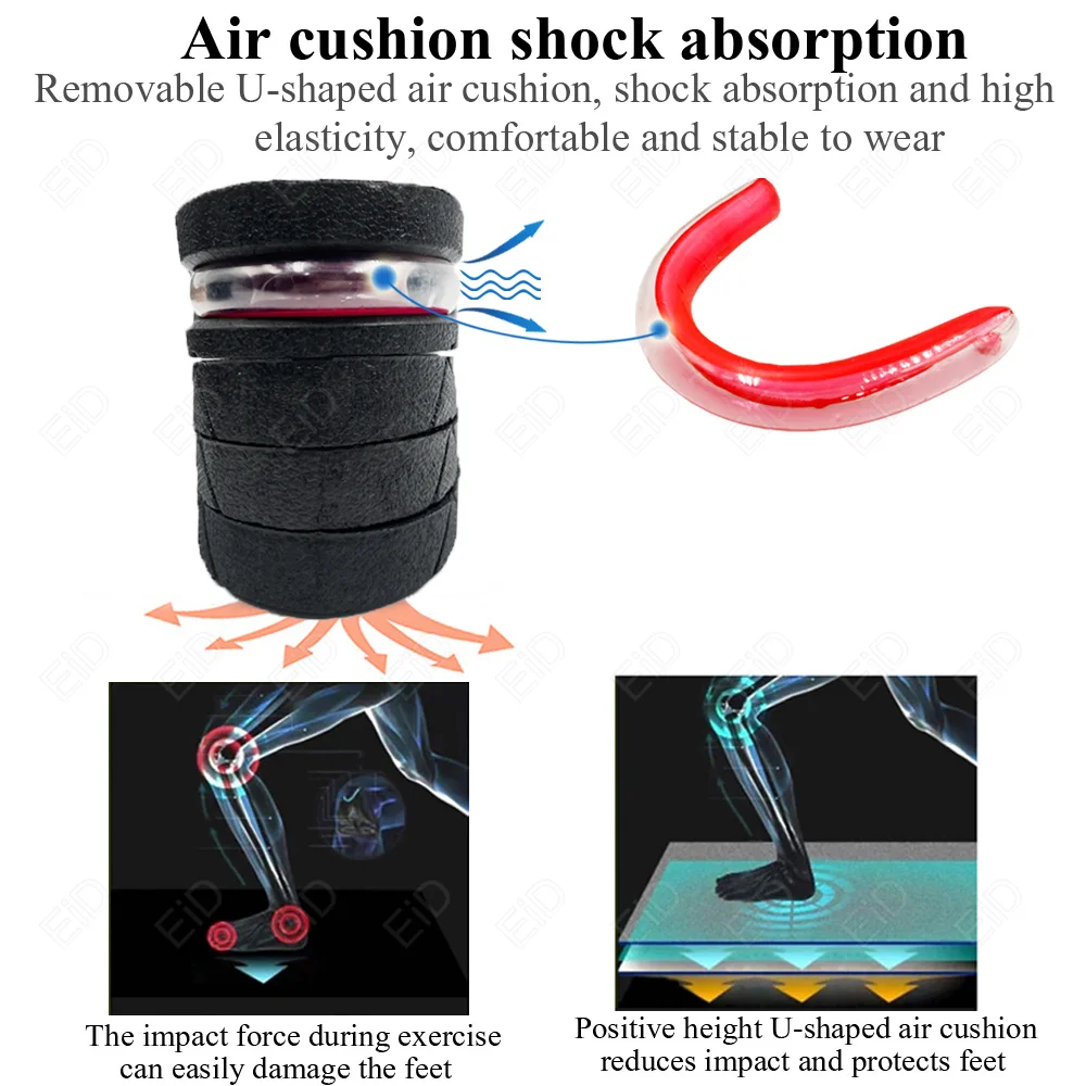 3-9cm Height Increase Insole Cushion Height Lift Adjustable Cut Shoe Heel Insert Taller shockarch Support Absorbant Foot Pad