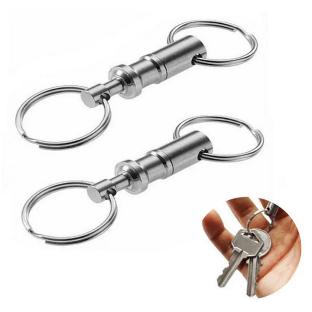 Porte-clés détachable à Double anneaux, porte-clé détachable à séparer,  support de verrouillage de chaîne séparé pour sac à main, ceinture de porte-monnaie  pratique - AliExpress