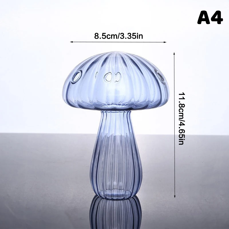 Colorful Glass Mushroom Vase for Home Decor and Aromatherapy Display