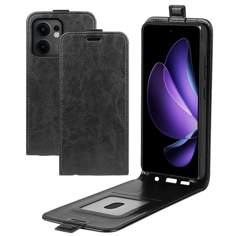 For OPPO Reno 13 F 13F Flip Vertical Leather Case Luxury Retro Holder Book Full Cover For OPPO Reno13 F RENO13F Phone Funda Bags