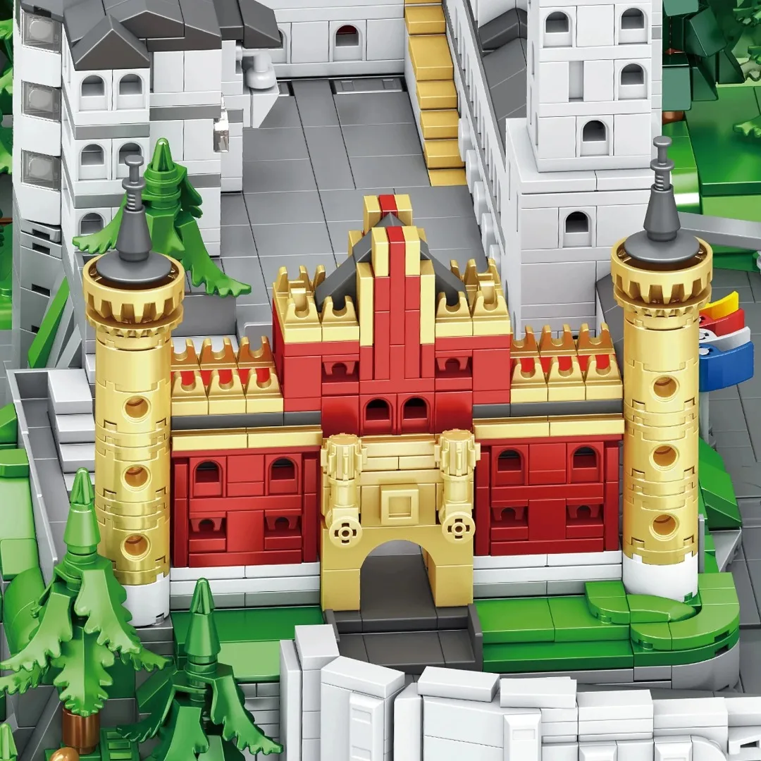 Neues Schwanensee-Bausteinset Mittelalterliche Burg-Architektur Modulares Montagemodell DIY Kreatives Spielzeug Erwachsenen-Geschenk 5421 Teile – Detail 3