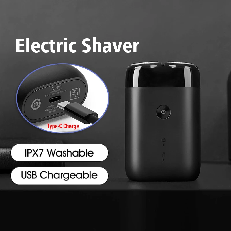 Xiaomi Mijia Mi Portable Electric Shaver S100 USB Rechargable Shaver For Men Rotating 2 Floating Head Portable Waterproof Razor 5