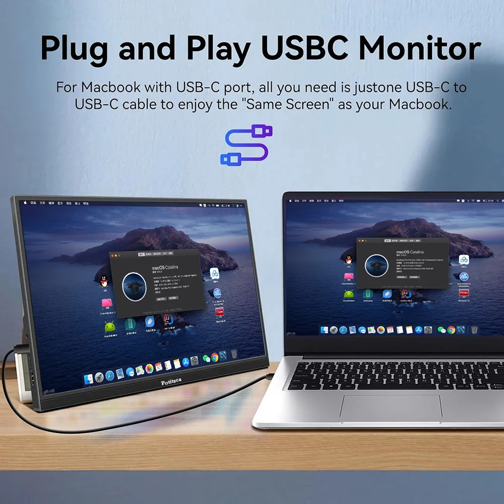 15,6 Zoll Touchscreen Monitor – Tragbar, Full HD, Mit USB-C & HDMI Für Laptop & Handy