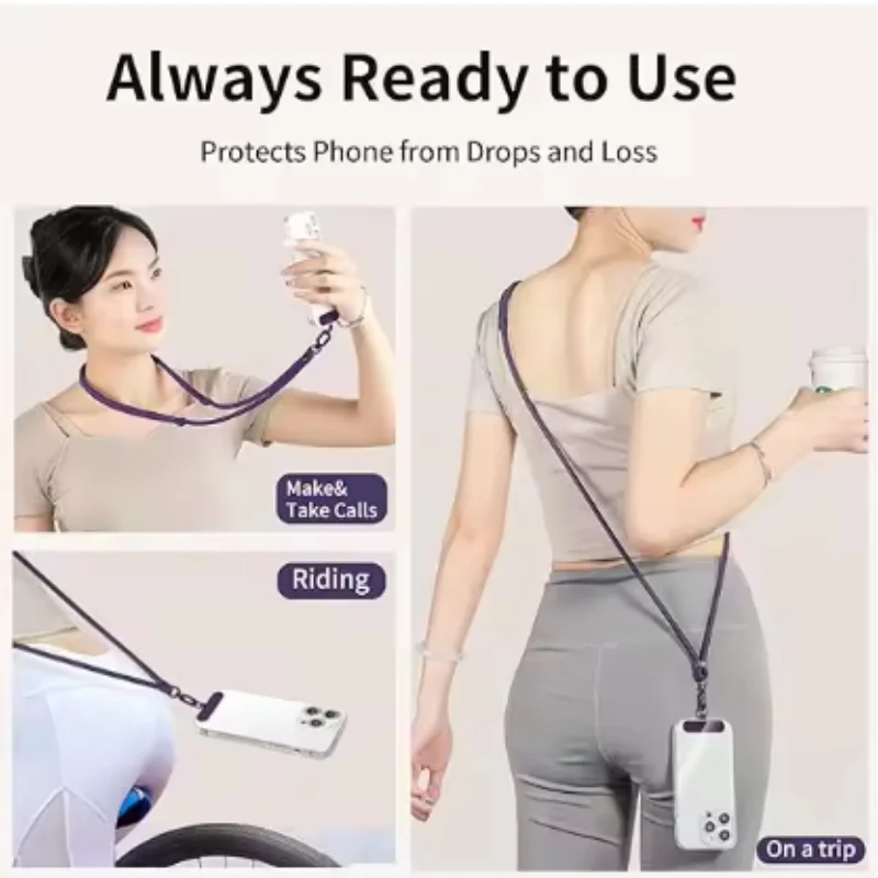 Adjustable Crossbody Phone Lanyard with Durable Clip and Anti-Lost Strap