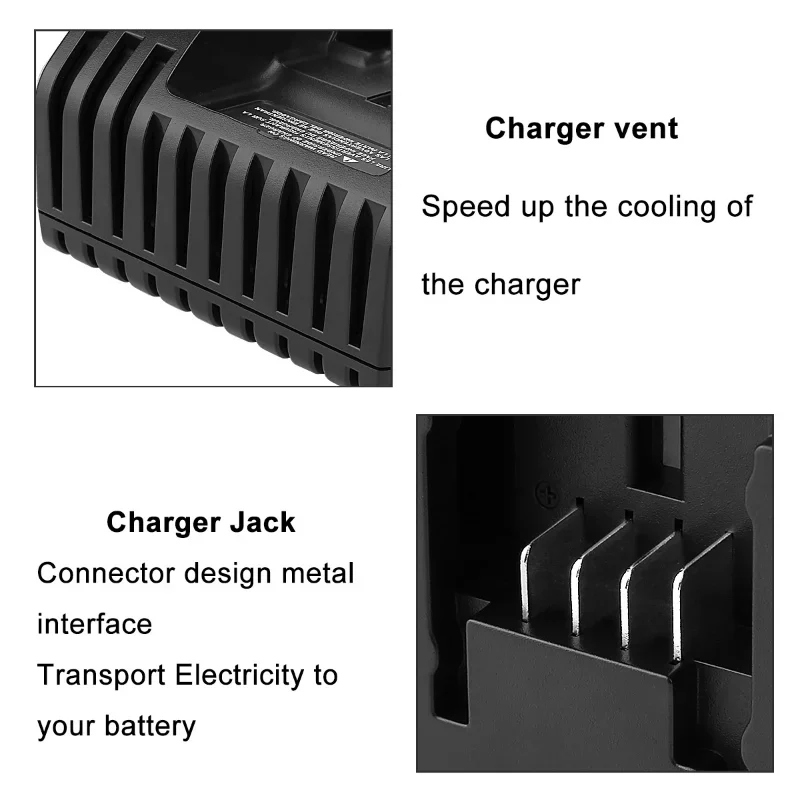 For black decker charger Li-ion Battery Charger Porter Cable Stanley 10.8V  14.4V 18V 20V PCC690L L2AFC FMC690L FMC688L 686L B&D