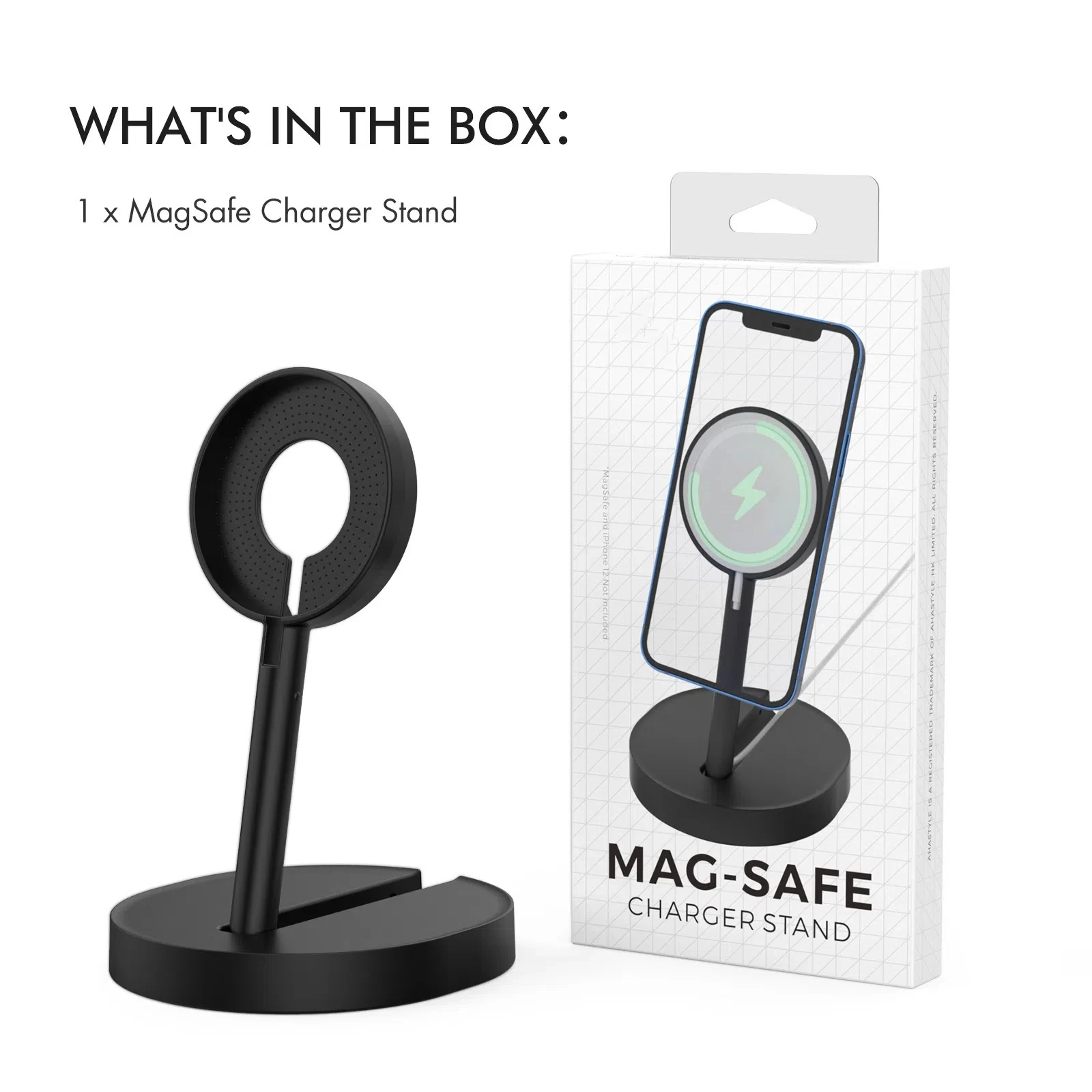 휴대 전화에 적합 MagSafe 충전 헤드 보관 스탠드 ABS 접이식 플라스틱 보관 베이스 미끄럼 방지 고무