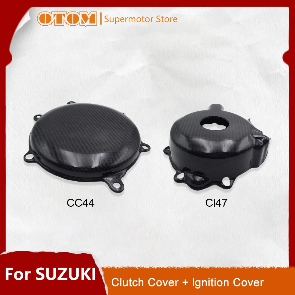 OTOMMotorcycleClutchCoverCC44IgnitionCoverCI47CarbonFiber
