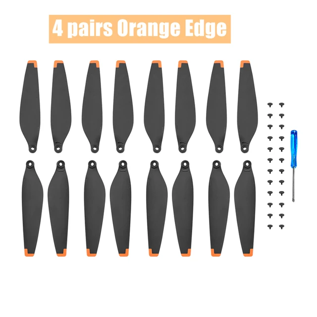 6030 Propeller Props Blade for DJI MINI 3 PRO Drone Replacement Light Weight Wing Fans Spare Parts for MINI 3 PRO Accessories - 4 pairs Orange Edge