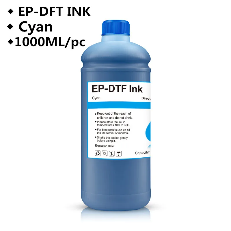 DTF INK Textile ink DTF printing 1000ML direct to transfer film ink For Dirent printer film heat transfer PET Film hot melt powder transfer film