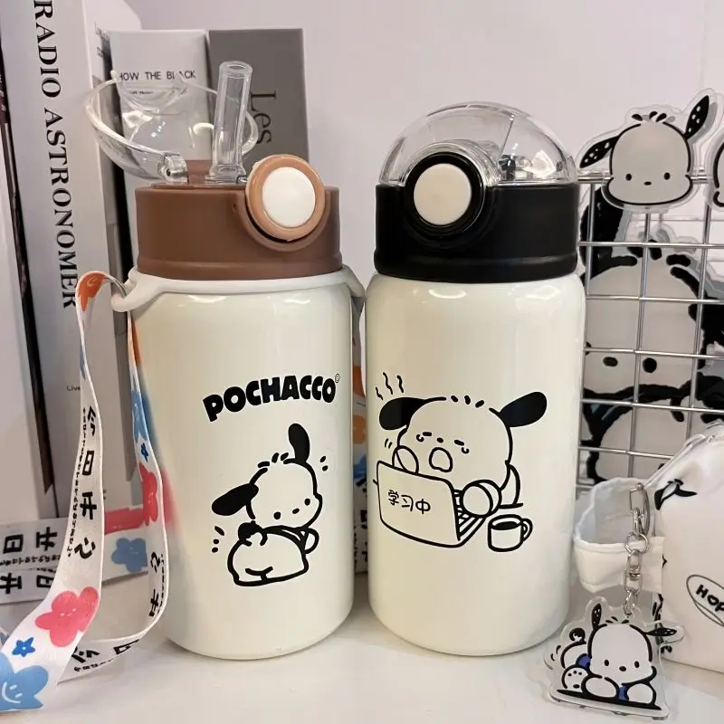 

Travel Coffee Mug 304 Stainless Steel Cute Water Bottle Flasks Cups Themo Straw Thermal Bottles Thermos Cup Termos Insulated Bar