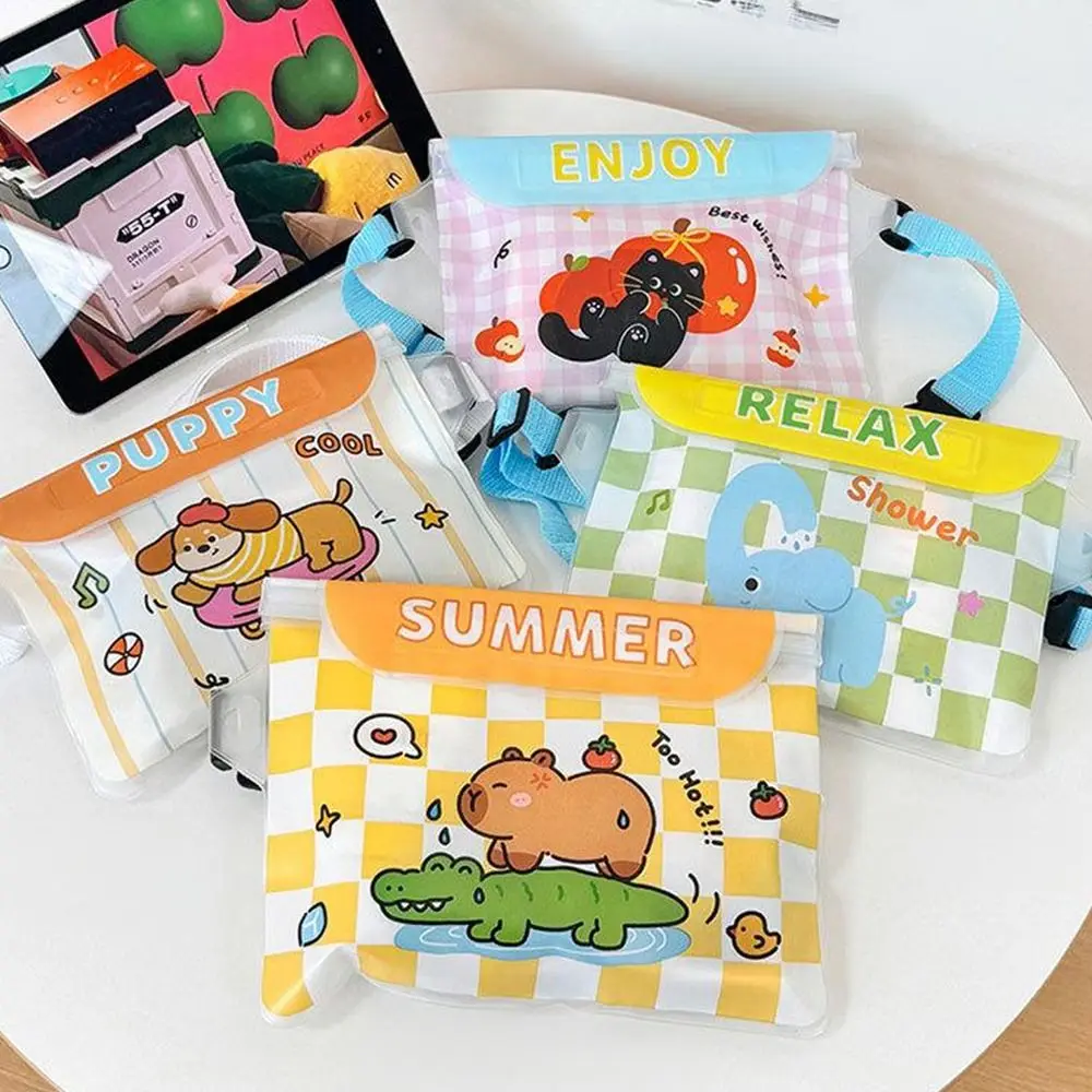 New Waterproof Mobile Phone Bag with Touch Screen Large Capacity Mobile Phone Case Adjustable Waist Bags Summer