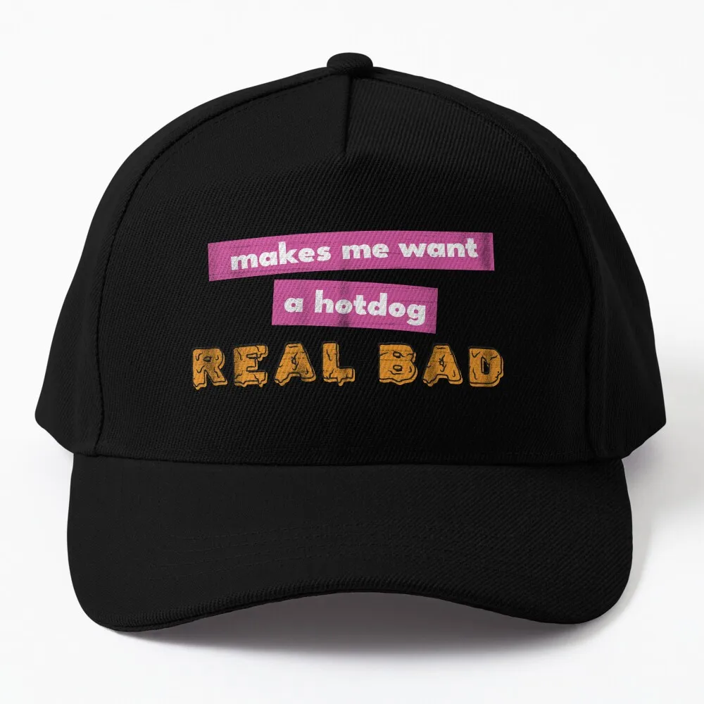 

Makes me want a hotdog real bad Baseball Cap black Hats Kids Hat Male Cap Women's