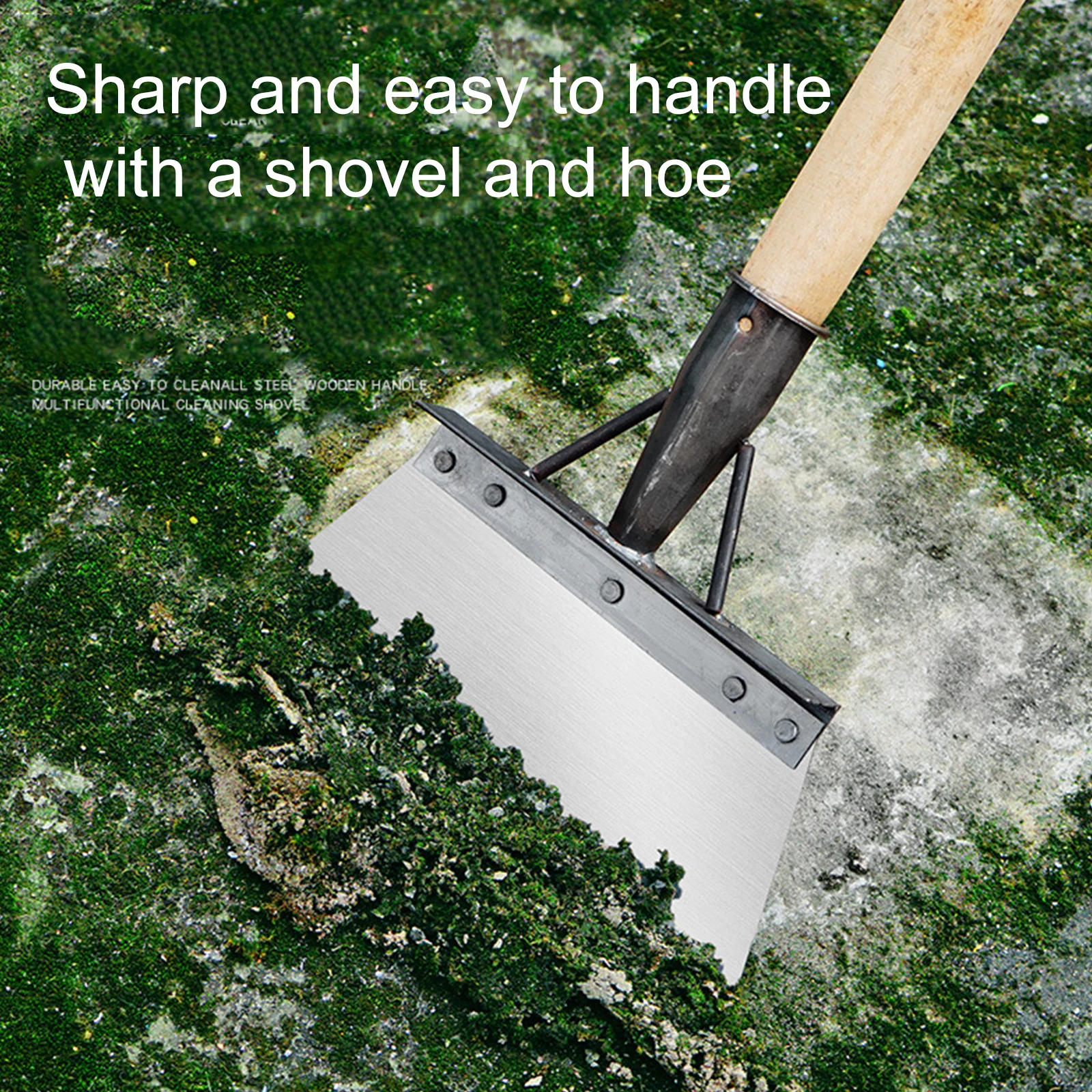 1PC Multi-Functional Outdoor Garden Cleaning Shovel Steel Flat Shovel Ice Shovel Weeding Planting Farm Weeding Tool Dropshipping