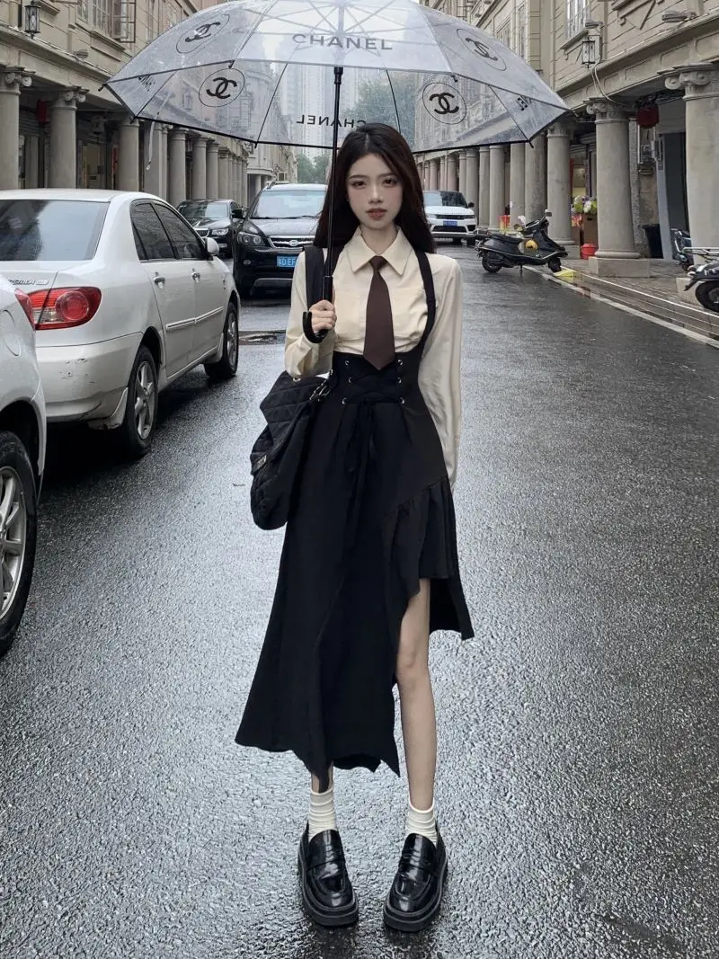 ★EXPIRED GIRL★COMFY STRIPE SKIRT GREY★正規品/韓国送料込 KEISUKEYOSHIDA ONLINE STORE（ケイスケヨシダオンラインストア